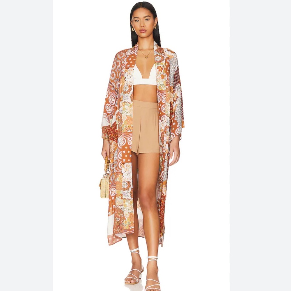 SPELL x REVOLVE Cha Cha Maxi Robe in Rust/Brown Sugar M/L - NWT - Picture 8 of 14
